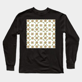 Holly and Berries on White Long Sleeve T-Shirt